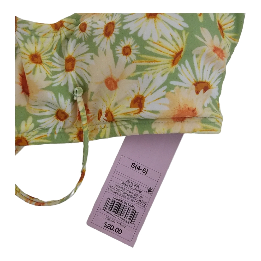 WILD FABLE Bralette Bikini Top Daisy Print S - Picture 4 of 4